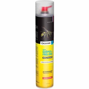 Anti Guêpes & Frelons Digrain: Un Insecticide Efficace en Aérosol pour la Destruction des Nids