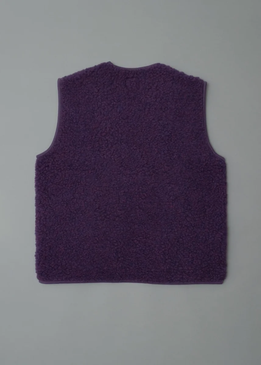 GILET MIXTE - PURPLE - LAINE NATURELLE - COLDBREAKER – Image 3