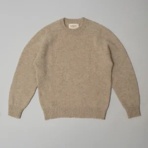 PULL EN LAINE SHETLAND - "SHAGGY" - BEIGE - MAGASIN VIVANT!