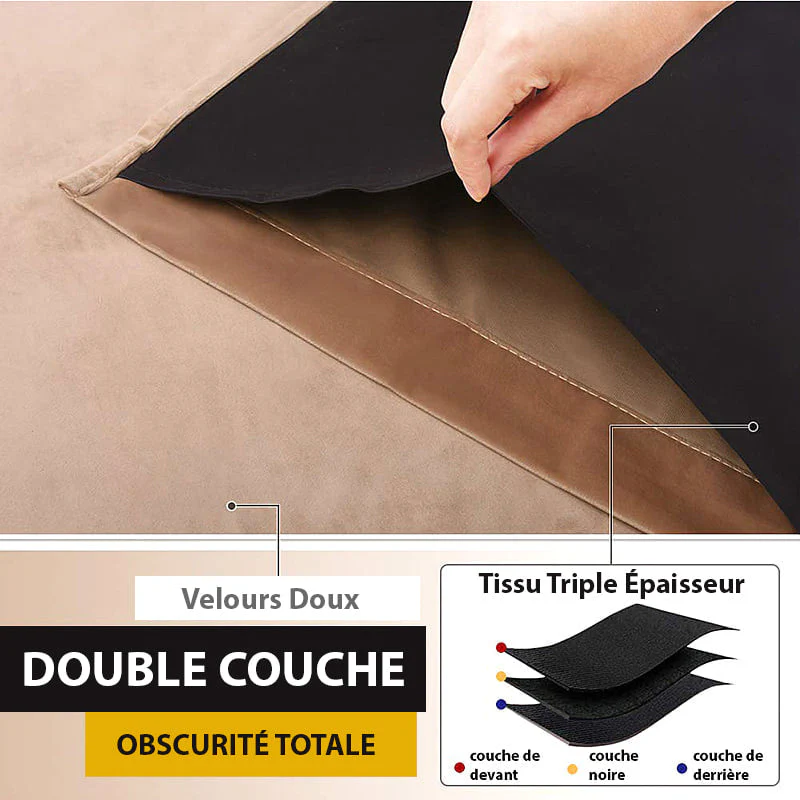 Rideau Occultant Velvetine Beige Taupe – Image 6