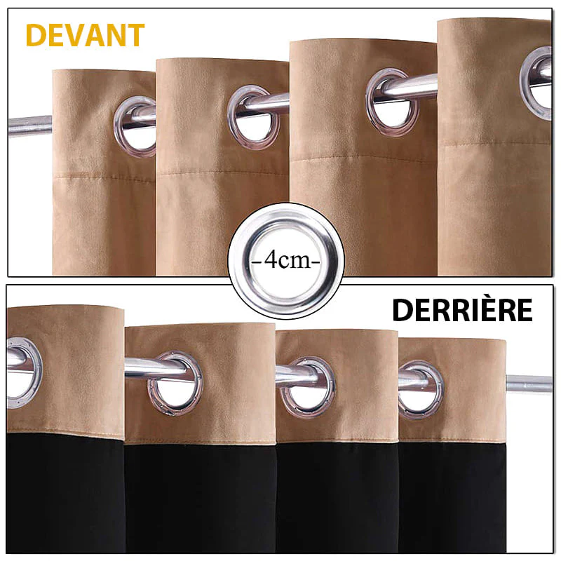 Rideau Occultant Velvetine Beige Taupe – Image 7