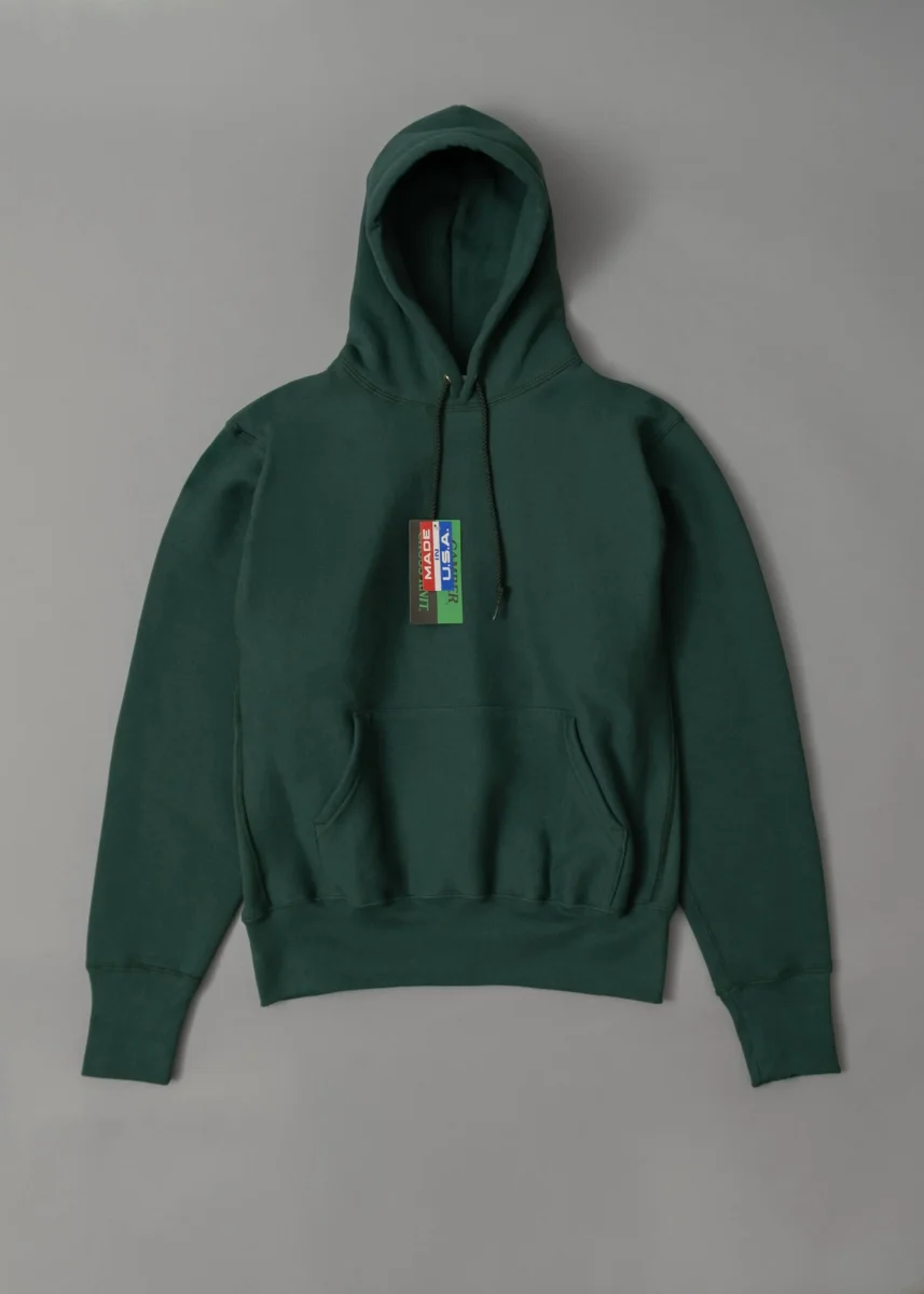 SWEATSHIRT EPAIS - DARK GREEN - Cross-Knit® heavyweight 12 OZ - CAMBER USA