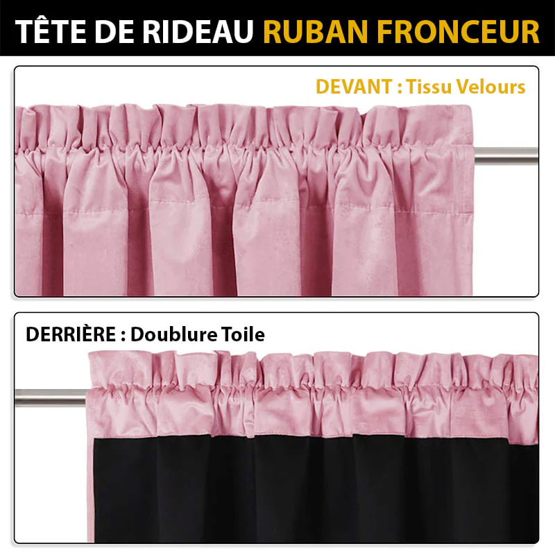 Rideau Occultant Velvetine Rose – Image 7