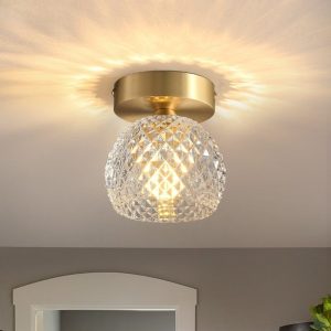 Plafonnier boule en verre