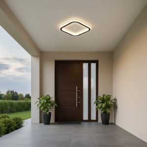 Plafonnier extérieur carré