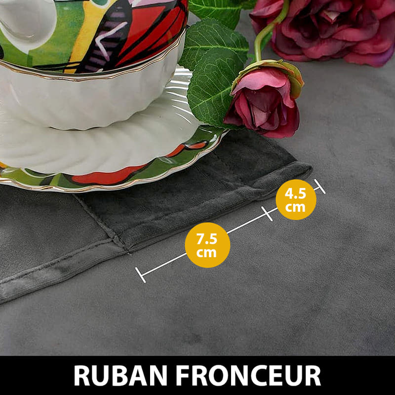 Rideau Occultant Thermique Luxury Gris Foncé – Image 7