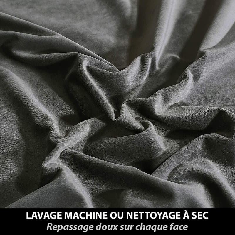 Rideau Occultant Thermique Luxury Gris Foncé – Image 3