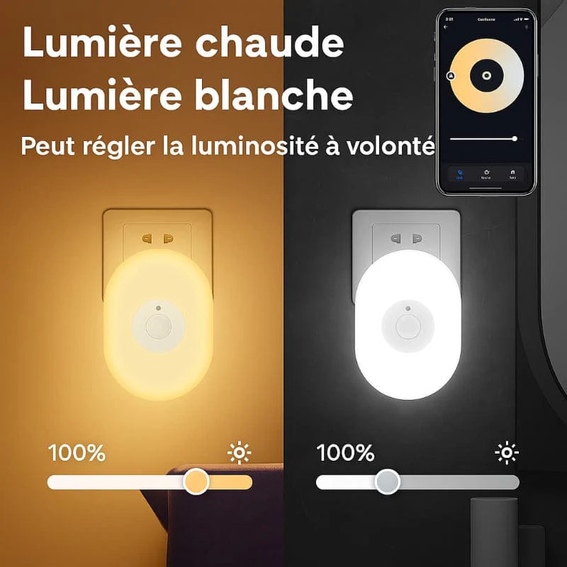 Veilleuse detecteur de mouvement sur prise – Image 3